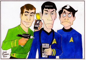 Kirk, Spock, and McCoy by JohnBoren