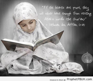 ... Quote on Photo of Girl Reading Quran) - Islamic Quotes ← Prev Next