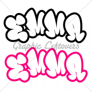 The Name Emma In Bubble Letters