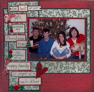 Family Christmas Quote Scrapbook Page by Brenda Becknell