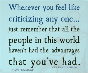 Empathy quotes criticizing quotes whenever you feel like criticizing ...