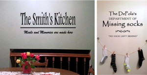 12.99 | PERSONALIZED Laundry, Kitchen or Bath Vinyl Quotes!