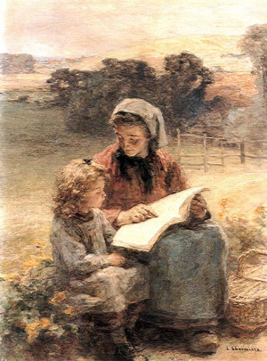 Leon Augustin Lhermitte / 1844~1925)의 읽기 연습 Reading Lesson ...