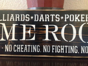 Game Room Rules Sign