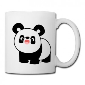 Cute Cartoon Singing Panda by Cheerful Madness Mugs