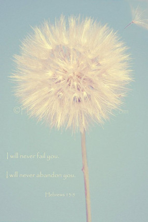 Make a Wish Dandelion Hebrews 135 Nature by KnowGodThroughArt, $28.00