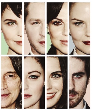 ... Time cast: Snow, Charming, Regina, Emma, Rumple, Belle, Red, & Hook