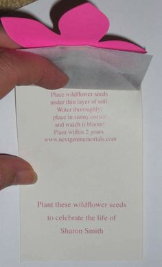 WILDFLOWER SEED CARDS - You may also want to consider personalized ...