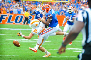 ... up a pass against Tennessee / Gator Country Photo by David Bowie