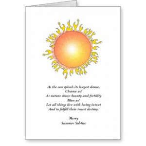 Summer Solstice Blessing Greeting Card card