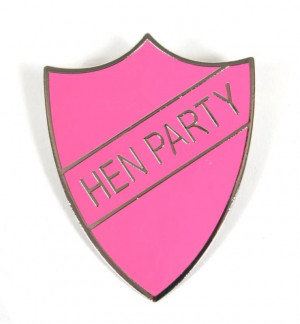 Hen Party School Badge, metal