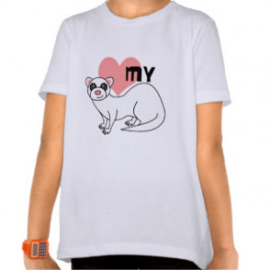 Love My Ferret - White Tshirt