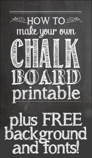 How to Make Your Own Chalkboard Printables