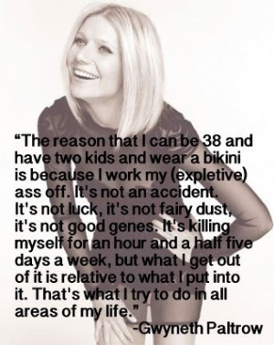 Good point, Gwyneth. In all other areas of my life, I do things with ...