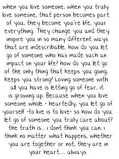 ... me to live without you, to have you just leave so utterly and