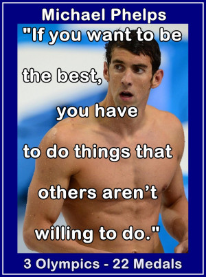 Michael Phelps Olympic Swimming Champion Swimmer Photo Quote Mini ...