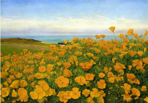 Field of Buttercups by the Coast'