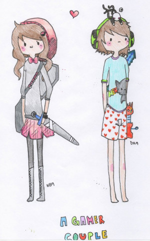 gamer couple by HanniChomps