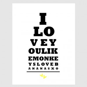 Simple and Modern Eye Chart Quote Print with Bold by EcoPrint, $18.00