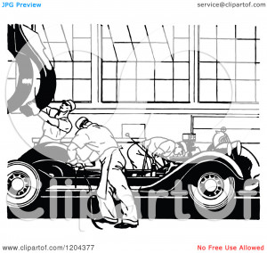 Black And White Car Engine