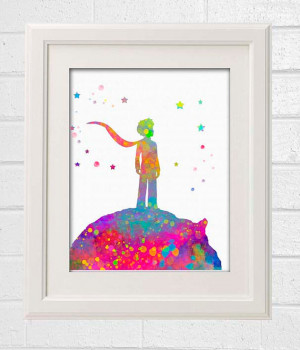 The Little Prince Quote Watercolor French Quote Painting Illustration ...