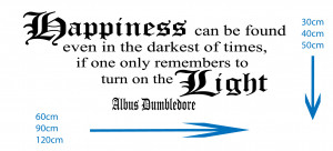 HARRY POTTER & Albus Dumbledore Happiness... WALL QUOTE Vinyl Wall Art ...