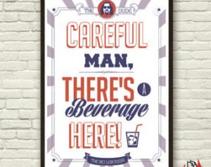 The Big Lebowski Movie Quote Poster - Digital Print in A4/A3/A2 sizes ...