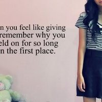 ... your heart had enough and giving more when you feel like giving up