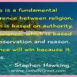 There is a fundamental difference between religion, which is based on ...