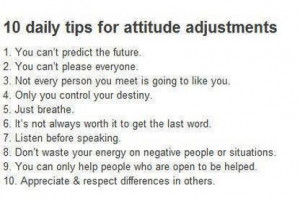 Attitude Adjustment Tips