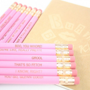 Burn Book Mean Girls Quotes Quote pencils + burn book