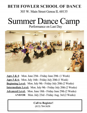 Summer Dance Camp Flyer