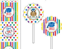 ... Graduation Owl Cupcake Toppers-Graduation Cupcake Topper-Kindergarten