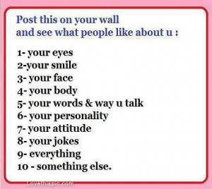 what people like about you