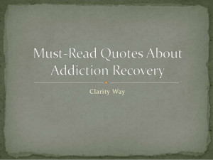 Quotes About Recovery From Addiction Quotes on addiction recovery
