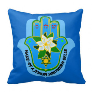 Hamsa Jewish Southern Belle pillow & Shalom y'all