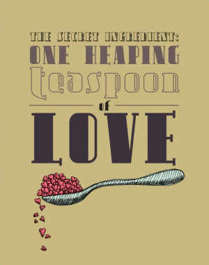 ... - Teaspoon of Love Food Print Inspirational Art. $15.00, via Etsy