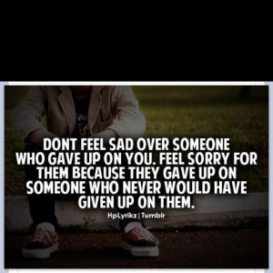 Giving Up.