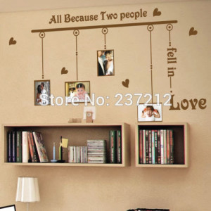 Free shipping All Because Two People Fell Wall Quotes stickers Wall ...