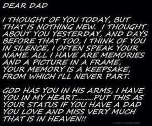 Dear Dad love quotes quotes family father family quote family quotes ...