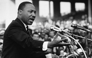Photo: Dr. Martin Luther King, Jr. giving a speech