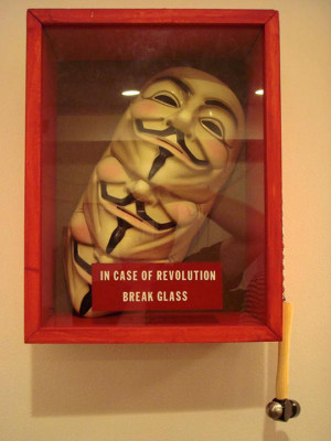 Funny photos funny guy fawkes mask revolution break glass