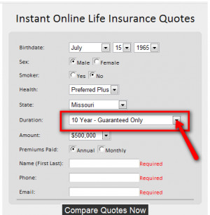 Insurance Life Quote Select Term