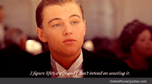 scene from the great love movie Titanic starring Leonardo Di Caprio ...