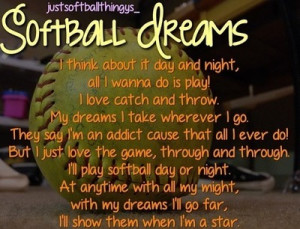 ... tags for this image include: dreams, softball and softballislife