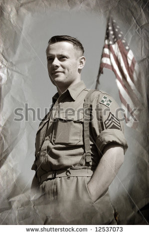 ww2 american soldier drawing Ww2 Soldier Stock Photos,...