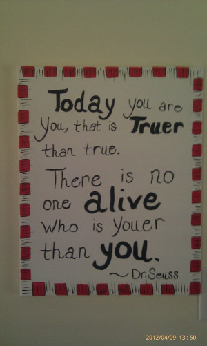 Dr Seuss quote on canvas by 3BlessedChix on Etsy, $30.00
