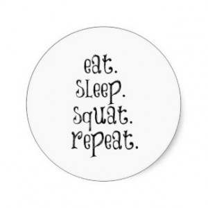 Fitness Gym Quote: Eat, Sleep, Squat Stickers