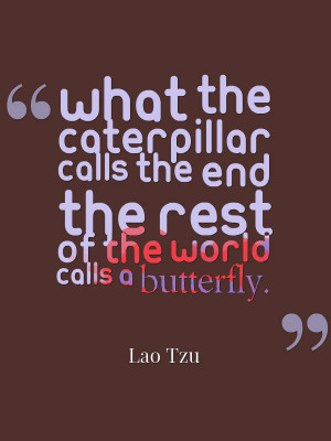 What the caterpillar calls the end the rest of the world calls a ...
