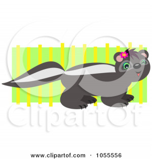 Skunk With Yellow Stripe
